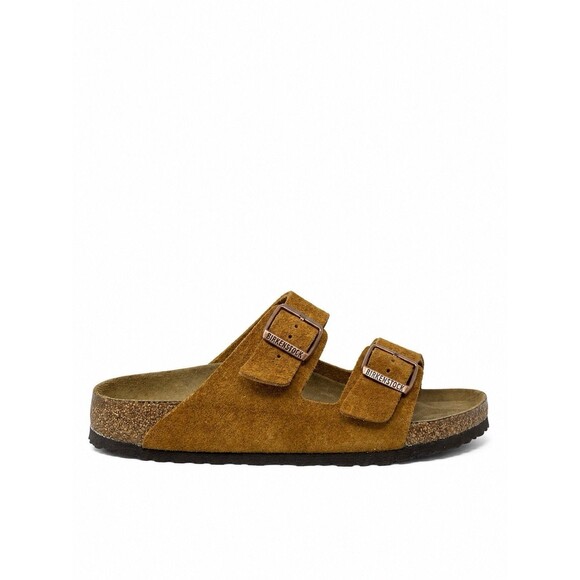 Birkenstock Arizona Mens 11 Cognac Brown Suede Leather Sandals Comfort EU 44 main image 6